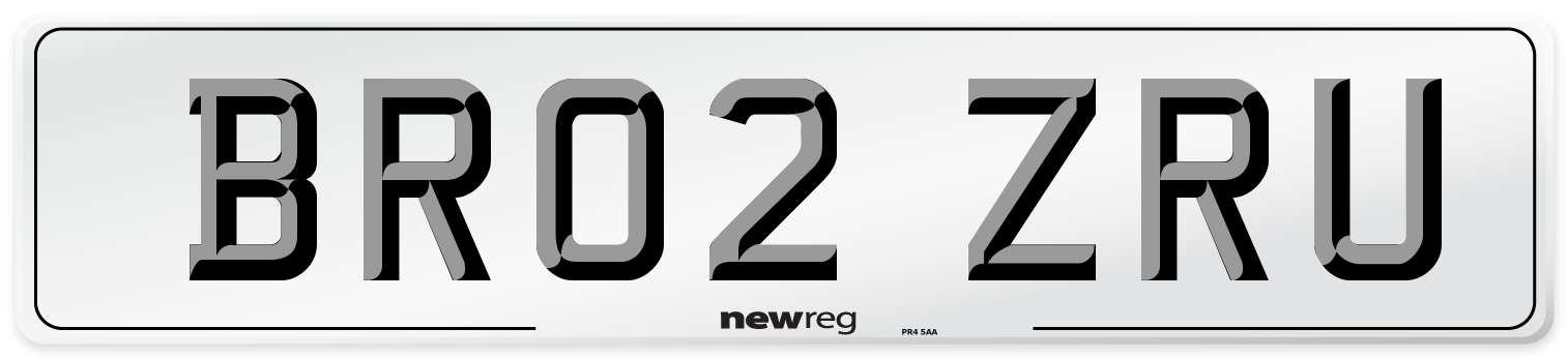 BR02 ZRU Number Plate from New Reg